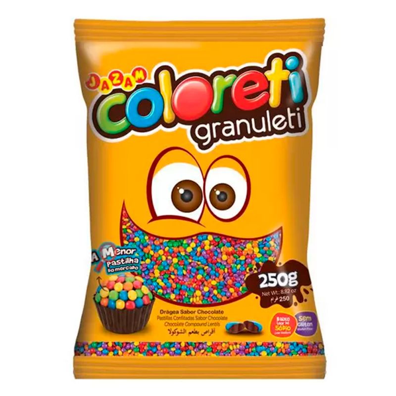 Confeito-Chocolate-Coloreti-Granuleti-250g---Jazam