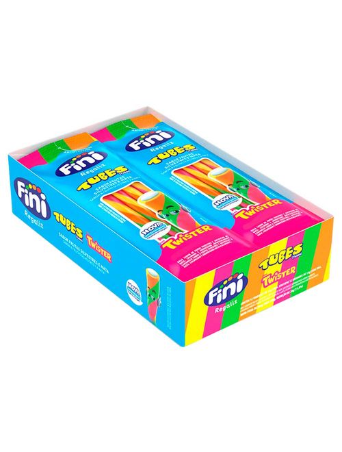 Mini Bala de Gelatina Tubes Twister Doce c/12 - Fini