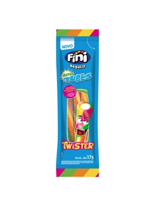 Mini Bala de Gelatina Tubes Twister Cítrico c/12 - Fini