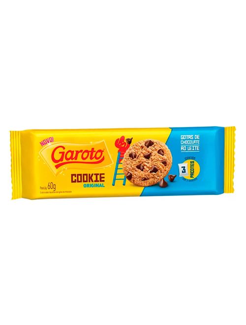 Cookies Baunilha com Gotas de Chocolate 60g - Garoto