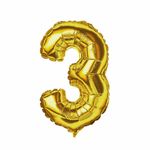 Balao-Metalizado-16----40cm-Ouro-Numero-3---Golden