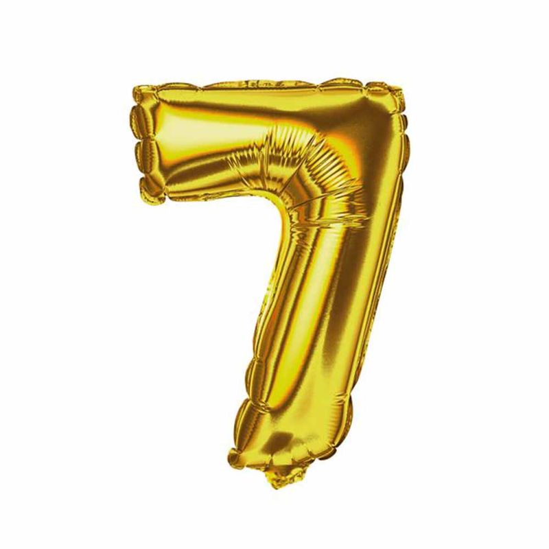Balao-Metalizado-16----40cm-Ouro-Numero-7---Golden