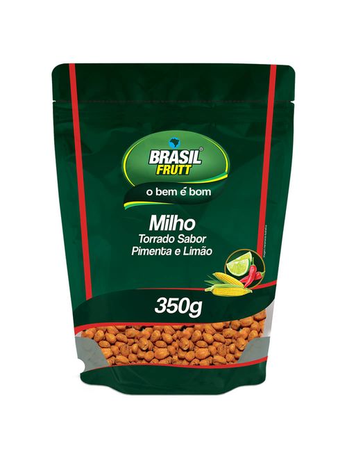 Milho Torrado Sabor Pimenta e Limão 350g - Brasil Frutt