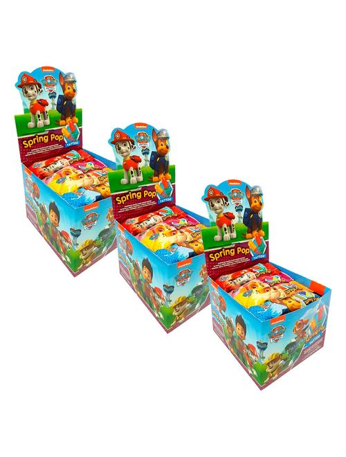 Kit 3 Pirulitos Zé Mola Spring Pop Tattoo Patrulha Canina c/25 - Aveibras