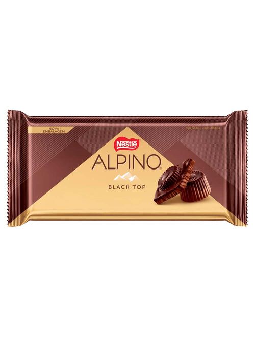 Tablete de Chocolate Meio Amargo Alpino Black Top 90g - Nestlé