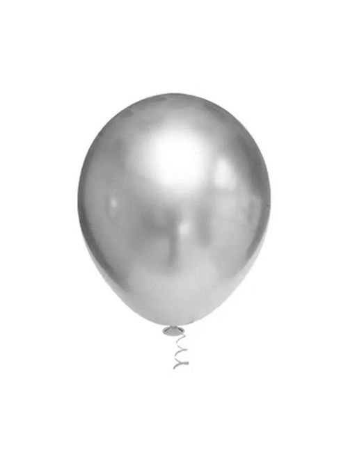 Balão Redondo Platino Prata Tamanho 5 c/25 - Pic Pic