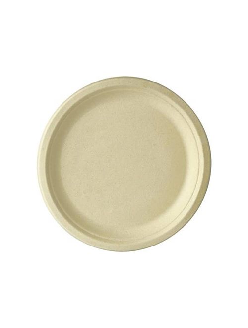 Prato Cana de Açúcar Biodegradável 18cm c/10 - Silver Festas