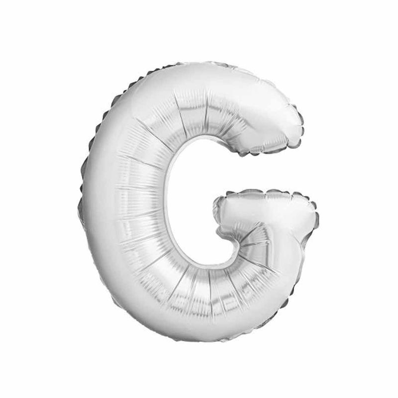 Balao-Metalizado-16----40cm-Prata-Letra-G---Golden