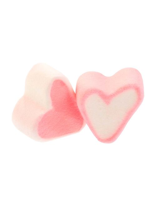 Marshmallow Coração Rosa e Branco 250g - Fini