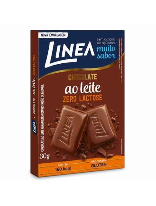 Chocolate ao Leite Zero Lactose Zero Açúcar 30g - Linea