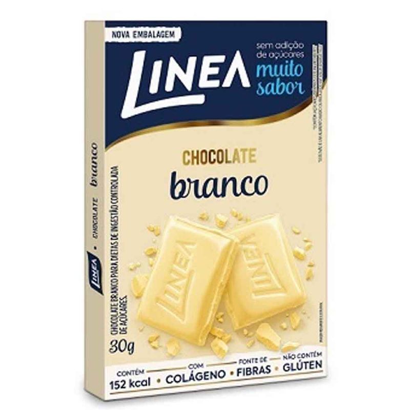 Barra Chocolate Branco Zero Açúcar 250g - Linea - Doce Malu