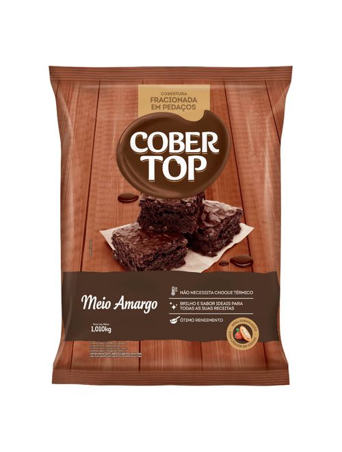 Cobertura Chocolate Em Pedaços Meio Amargo 1,01kg - CoberTop