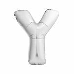 Balao-Metalizado-16----40cm-Prata-Letra-Y---Golden