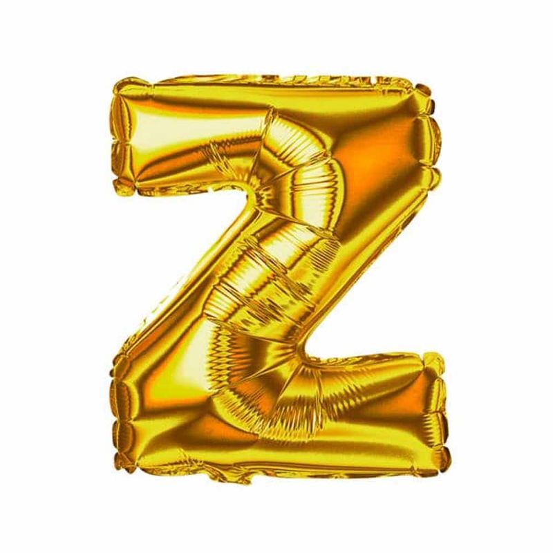 Balao-Metalizado-16----40cm-Ouro-Letra-Z---Golden