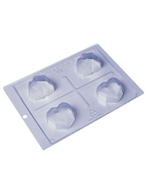 Forma PVC Silicone Trufa Coração Diamond Ref.03 - Porto Formas