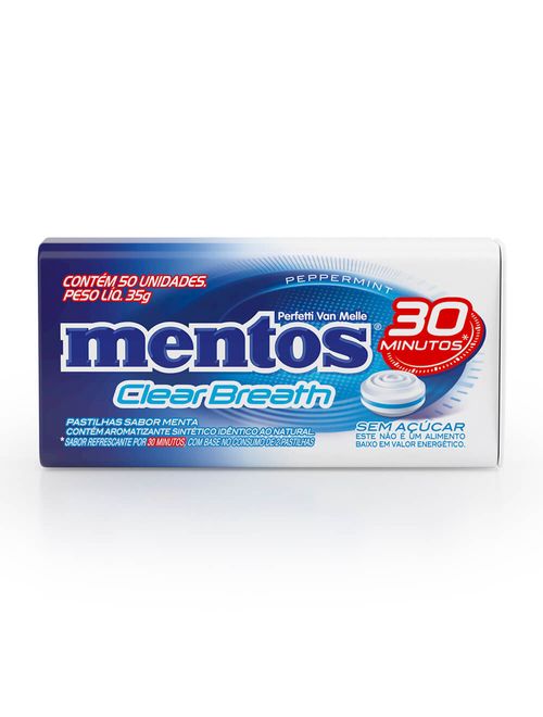 Pastilha Mentos Clear Breath Peppermint c/12 - Perfetti