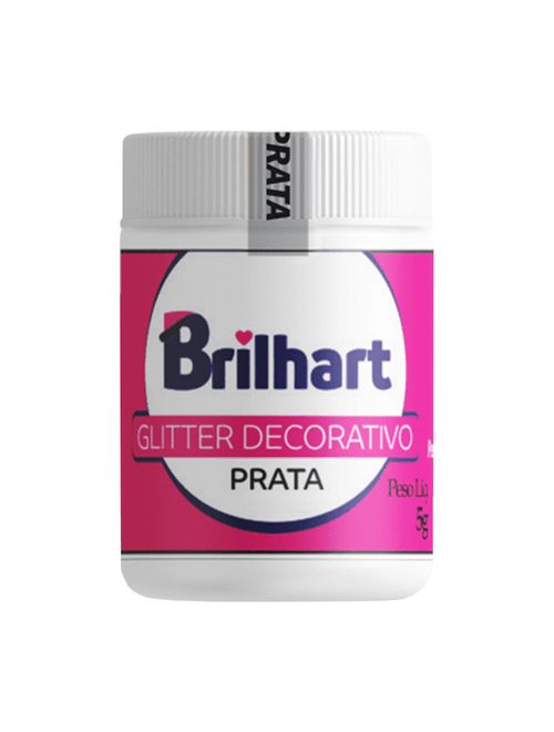 Pó para Decoração Glitter Prata 5g - Brilhart