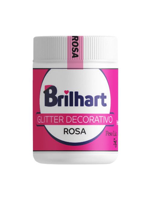Pó para Decoração Glitter Rosa 5g - Brilhart