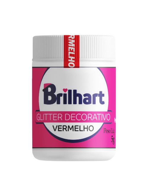 Pó para Decoração Glitter Vermelho 5g - Brilhart