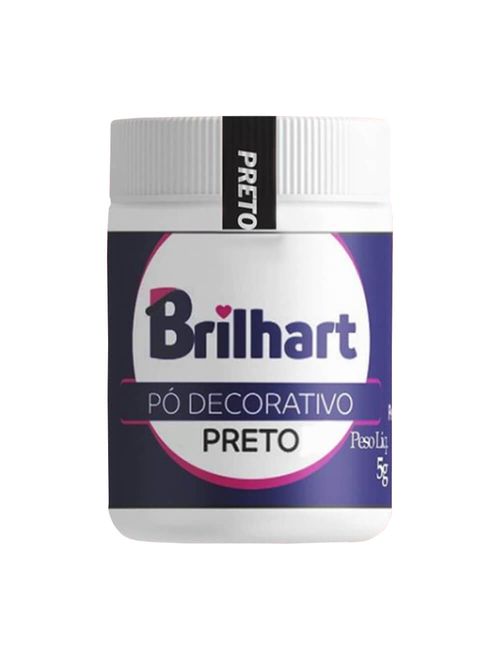Pó Decorativo Cintilante Preto 5g - Brilhart