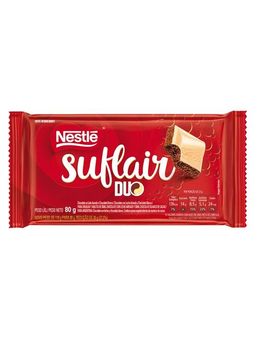 Tablete Chocolate Suflair Duo 80g - Nestlé