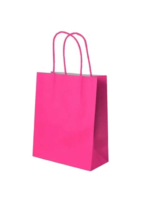 Sacola Papel Colorido Pink 13,5x8x16cm c/10 - LC Embalagens