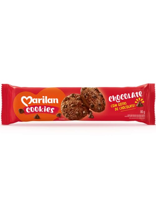 Cookies Chocolate com Gotas de Chocolate 80g - Marilan