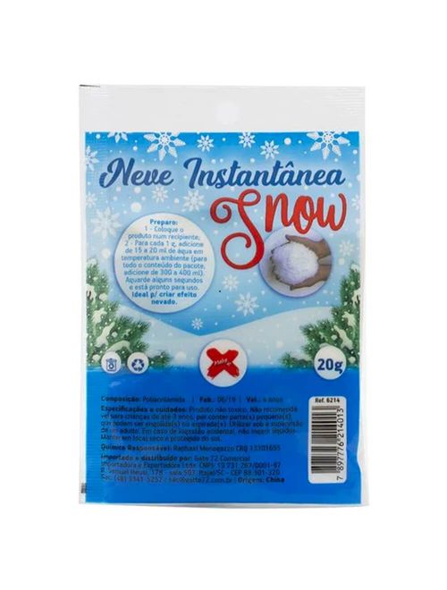Neve Instatânea Snow 20g - Mega Artes