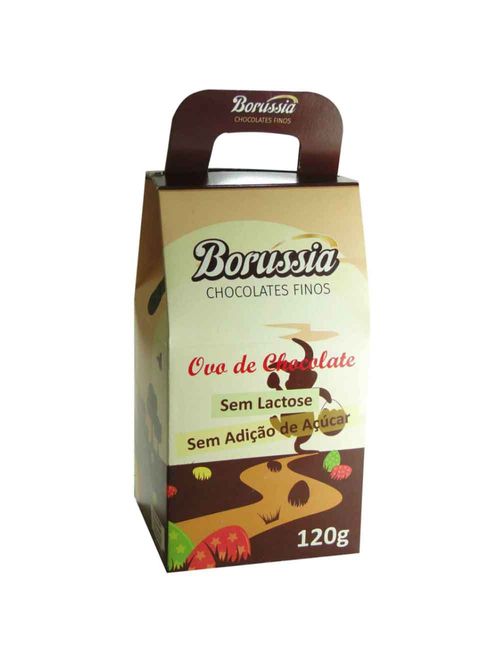 Ovo de Pascoa sem lactose e sem açúcar 120g - Borússia