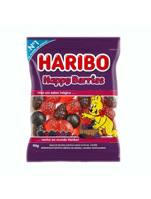 Bala de Gelatina Happy Berries 90g - Haribo