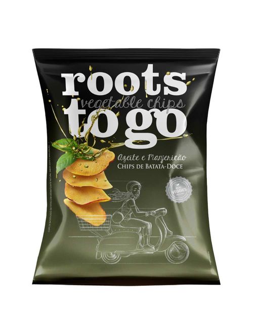 Chips Batata Doce Azeite e Manjericão 45g - Roots To Go