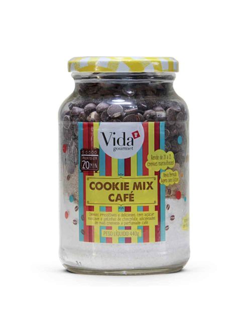 Cookie Mix Gotas de Chocolate Café 440g - Vida Gourmet