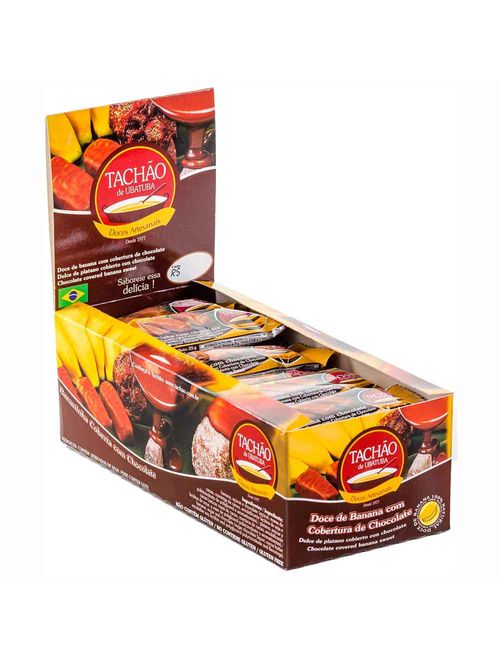 Bananinha Coberta com Chocolate 25g c/24 - Tachão de Ubatuba