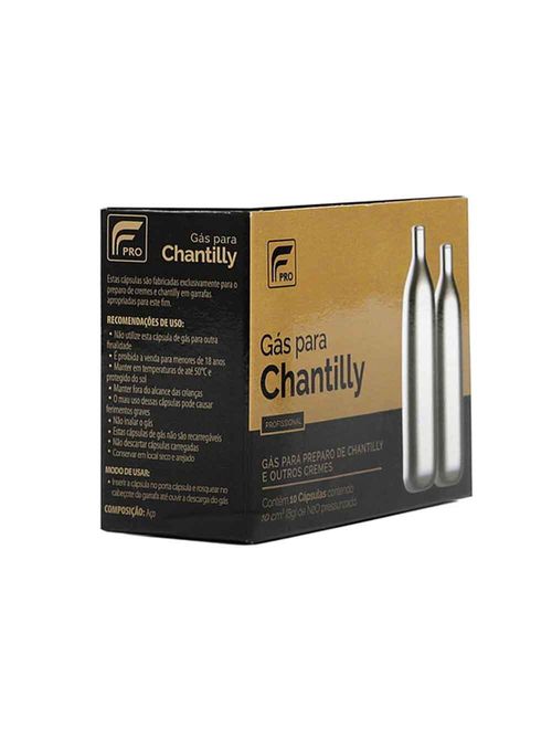 Gás para Chantilly N2O Pressurizado 8g c/10 - Confeitudo