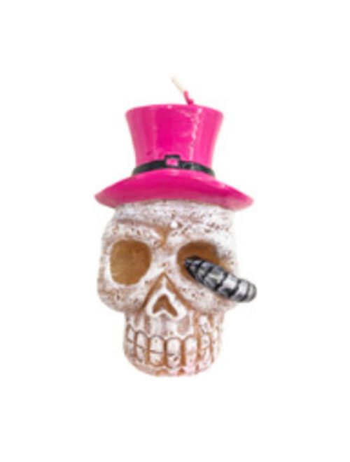 Halloween Vela Caveira Chapéu H136 - Silver Festas