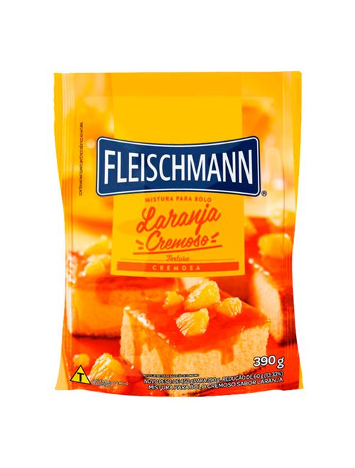 Mistura para Bolo Laranja Cremoso 390g - Fleischmann