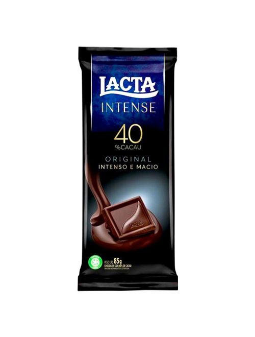 Tablete de Chocolate Intense Amargo 40% Cacau 85g - Lacta