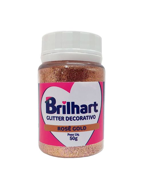 Pó Decorativo Glitter Rose Gold 50g - Brilhart