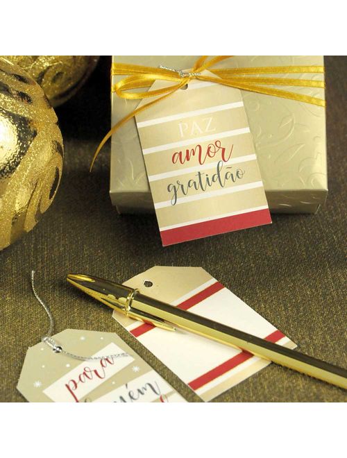 Tags Decorativas com Fio Metalizado Desejos c/12 - Cromus