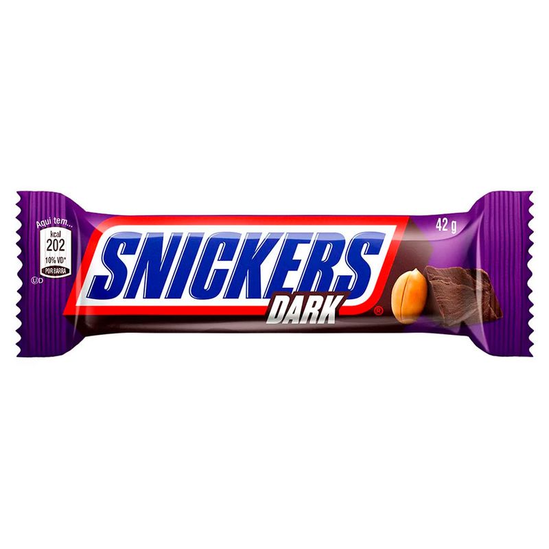 Chocolate Snickers Dark 42g c/20 - Mars - Doce Malu
