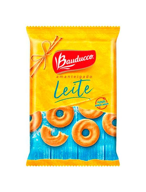Biscoito Amanteigado Rosca Leite 335g - Bauducco