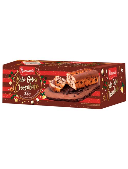 Bolo Natalino Gotas de Chocolate 200g - Romanato