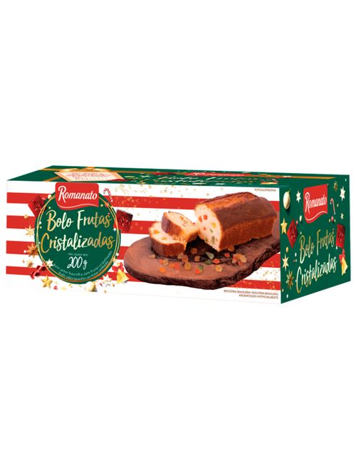Bolo Natalino Sabor Frutas Cristalizadas 200g - Romanato