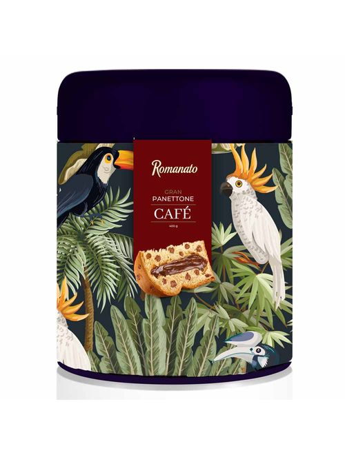 Gran Panettone Recheado Gotas de Chocolate e Café 400g - Romanato