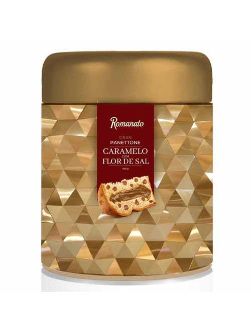Gran Panettone Recheado Caramelo com Flor de Sal 400g - Romanato