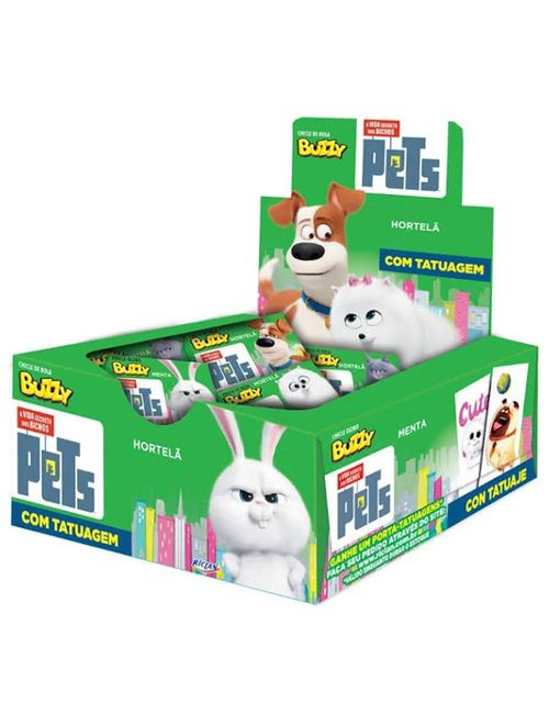 Chiclete Buzzy Pets Hortelã c/100 - Riclan