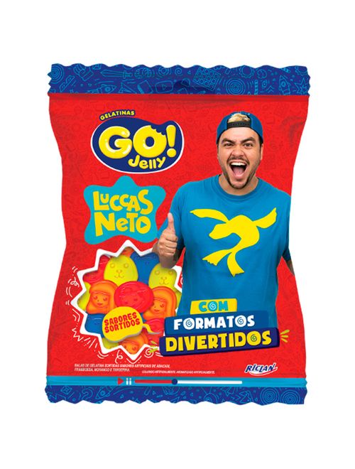 Bala de Gelatina Go! Jelly Luccas Neto 70g - Riclan