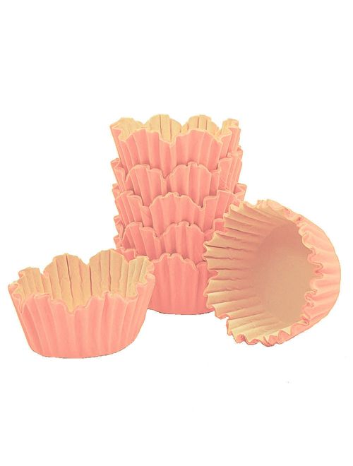 Forminha Lisa Recortada para Doces Rosa No 4 c/100 - Reiki