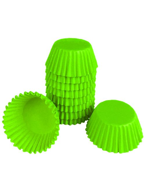 Forminha Lisa para Doces Verde Neon No 5 c/100 - Reiki