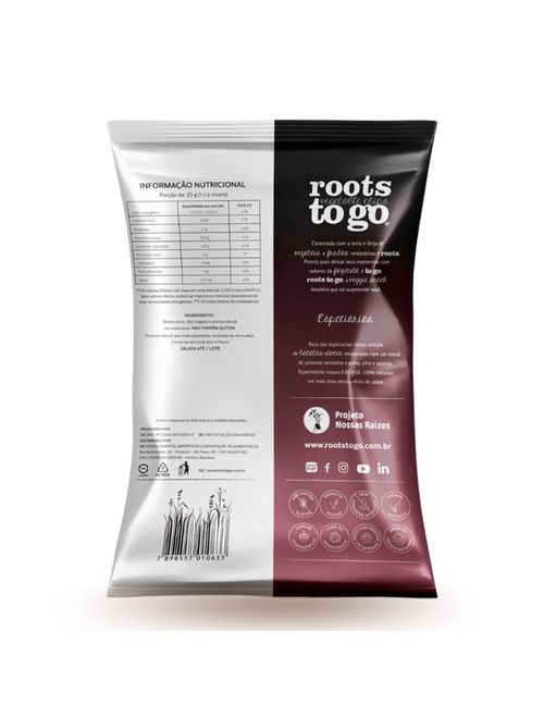 Chips De Batata-Doce Especiarias 45g - Roots To Go